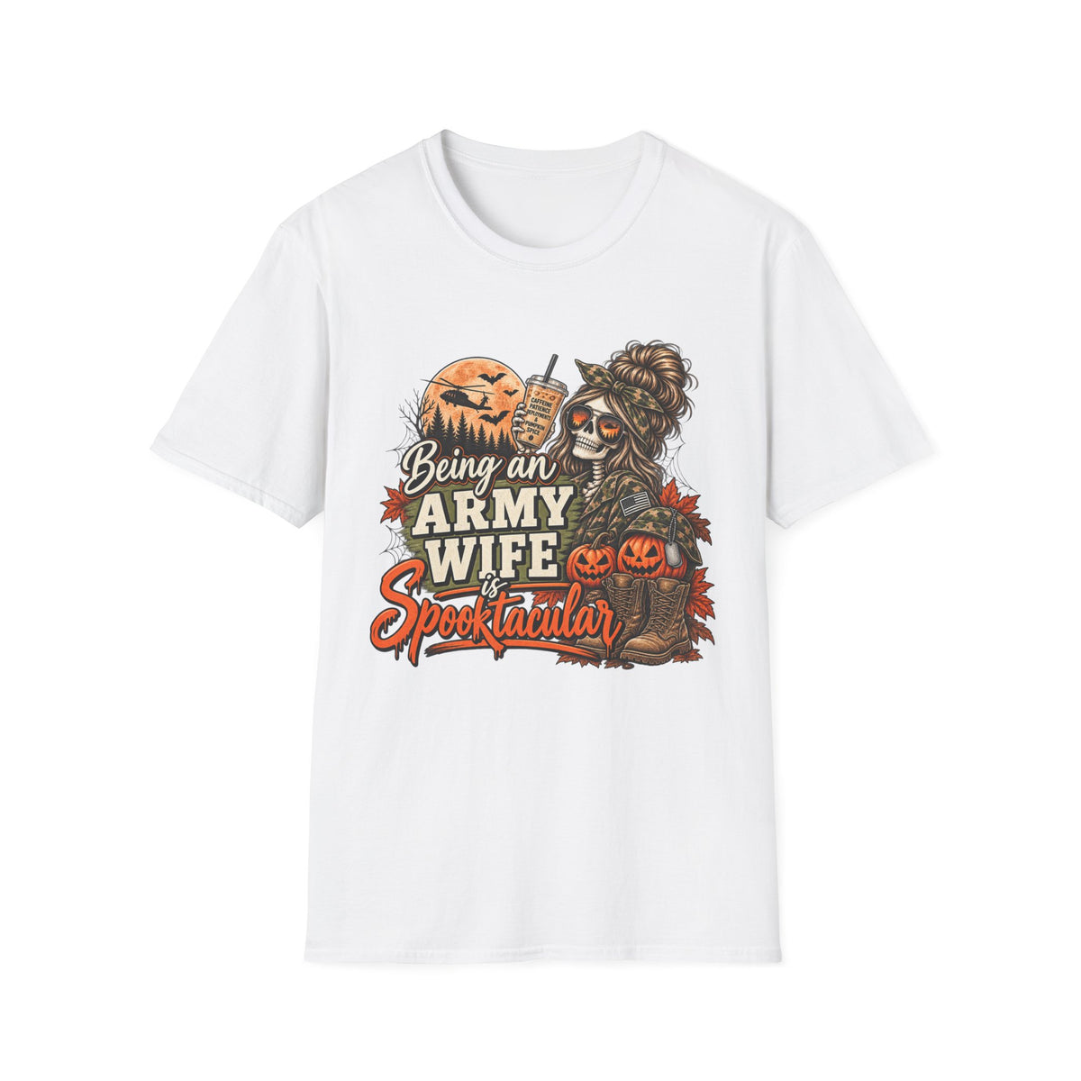 Being an Army Wife Is Spooktacular Halloween T-Shirt