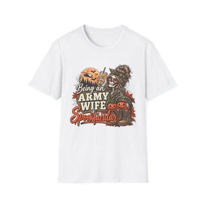 Being an Army Wife Is Spooktacular Halloween T-Shirt