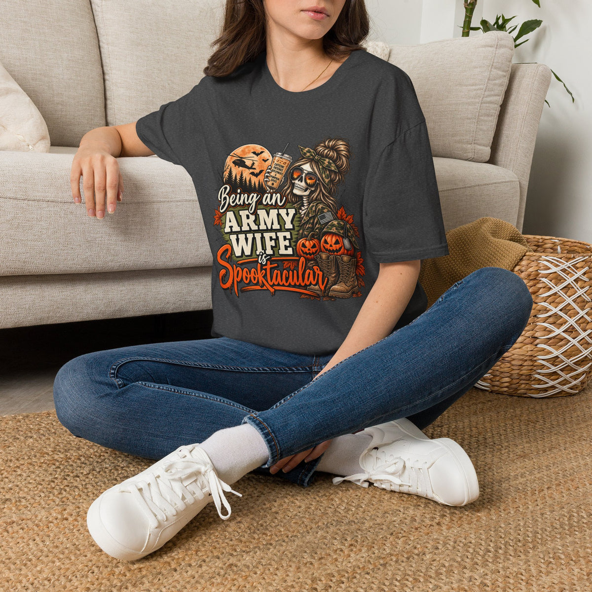 Being an Army Wife Is Spooktacular Halloween T-Shirt