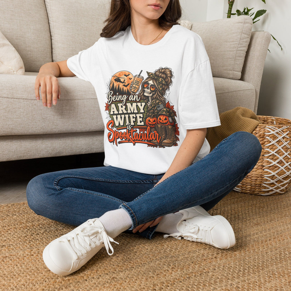 Being an Army Wife Is Spooktacular Halloween T-Shirt