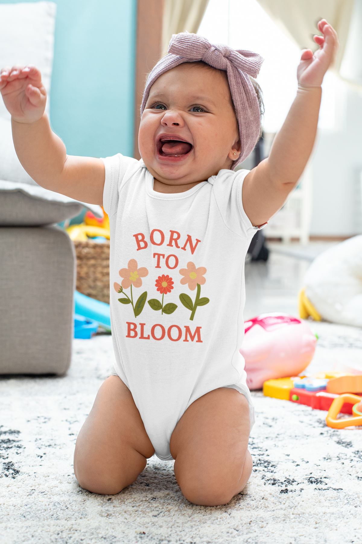 Born to Bloom Floral Baby Bodysuit