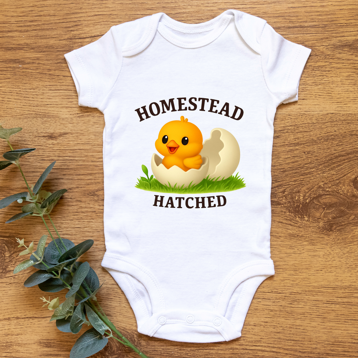 Homestead Hatched Baby Bodysuit
