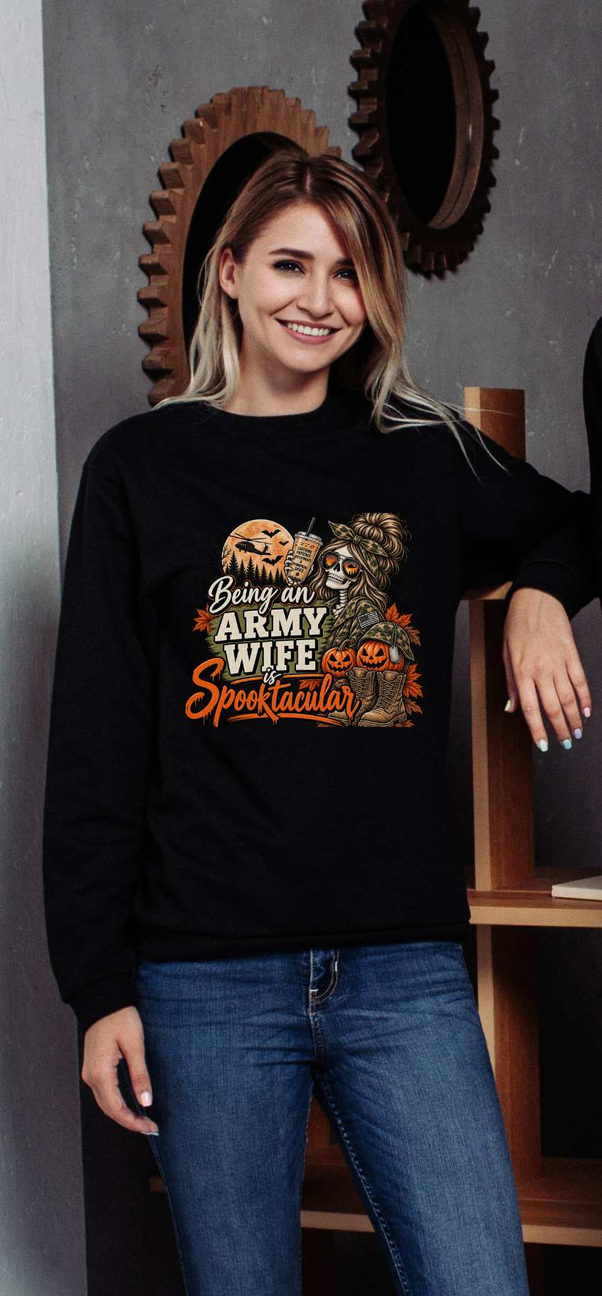 Being an Army Wife Is Spooktacular Long Sleeve T-Shirt