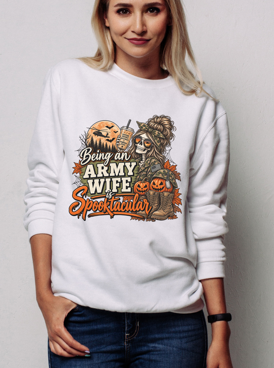Being an Army Wife Is Spooktacular Long Sleeve T-Shirt