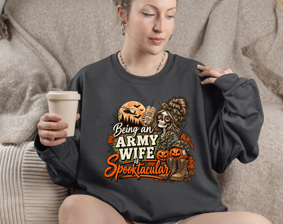 Being an Army Wife Is Spooktacular Long Sleeve T-Shirt