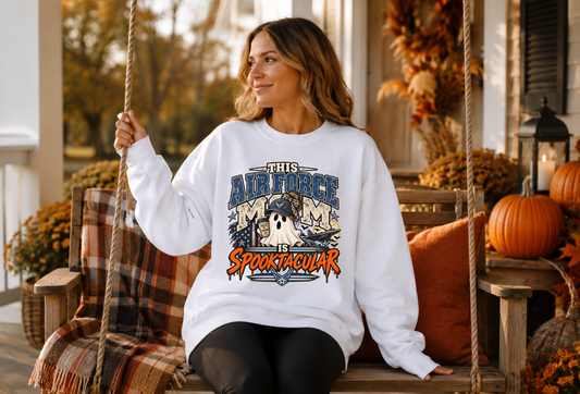 This Air Force Mom Is Spooktacular Halloween Crewneck Sweatshirt