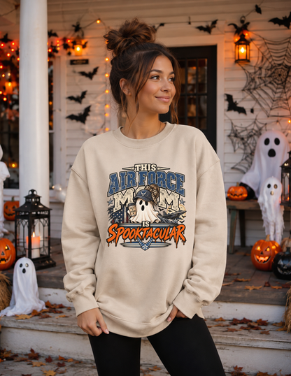 This Air Force Mom Is Spooktacular Halloween Crewneck Sweatshirt