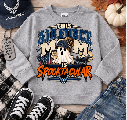 This Air Force Mom Is Spooktacular Halloween Crewneck Sweatshirt