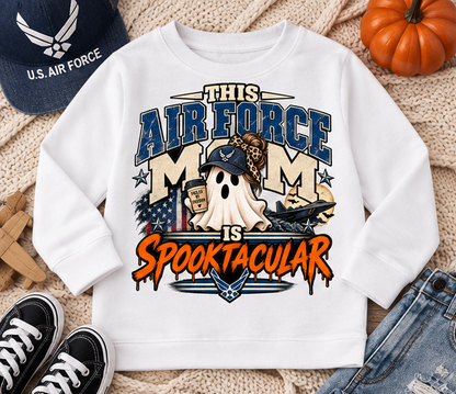 This Air Force Mom Is Spooktacular Halloween Crewneck Sweatshirt