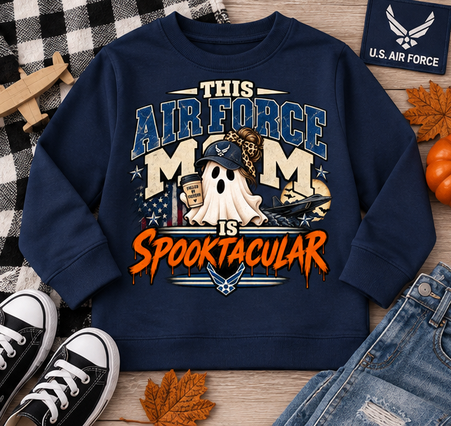 This Air Force Mom Is Spooktacular Halloween Crewneck Sweatshirt