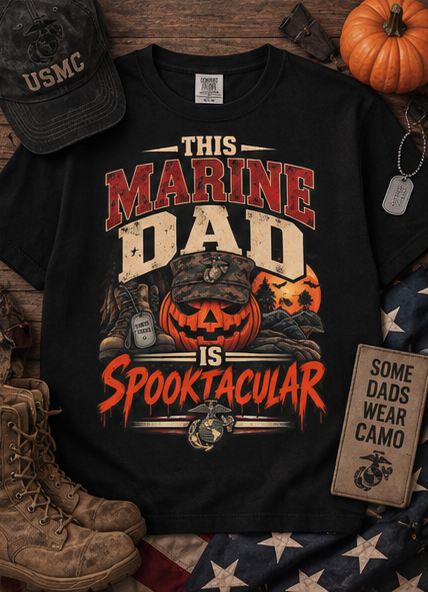 This Marine Dad Is Spooktacular Halloween T-Shirt