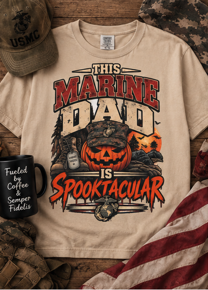 This Marine Dad Is Spooktacular Halloween T-Shirt