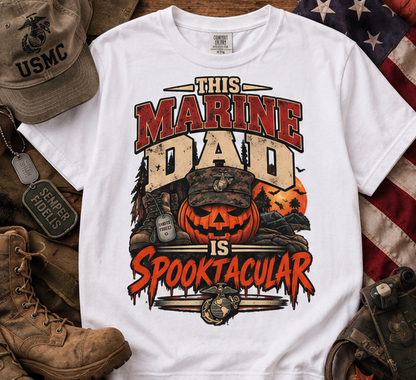 This Marine Dad Is Spooktacular Halloween T-Shirt