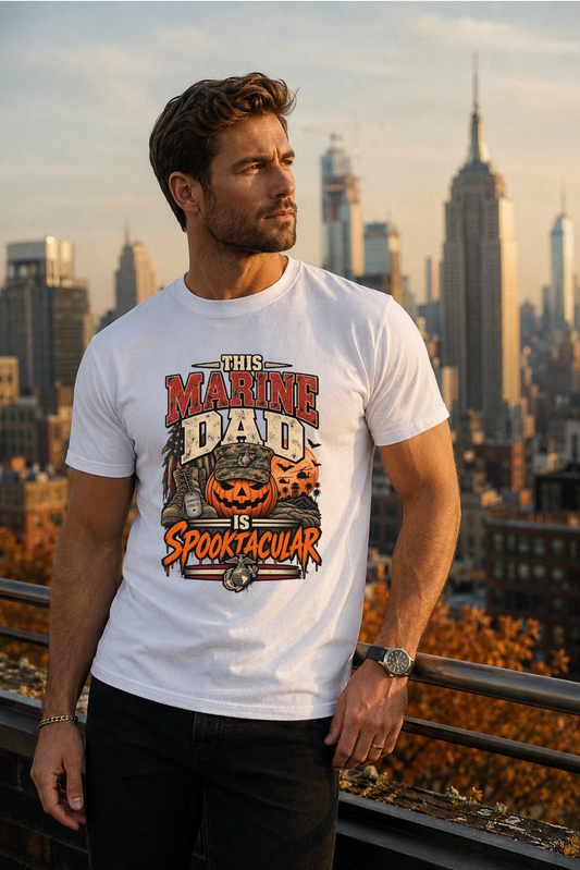 This Marine Dad Is Spooktacular Halloween T-Shirt