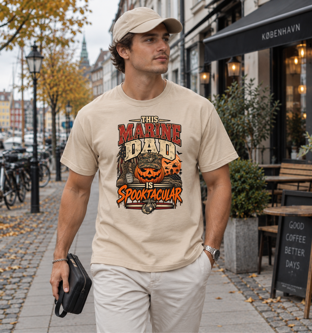 This Marine Dad Is Spooktacular Halloween T-Shirt