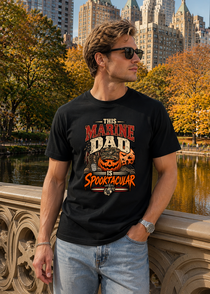 This Marine Dad Is Spooktacular Halloween T-Shirt