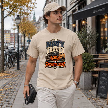 This Navy Dad Is Spooktacular Halloween T-Shirt