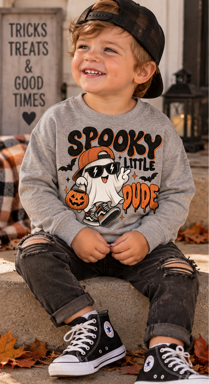Spooky Little Dude Toddler Long-Sleeve Halloween Tee