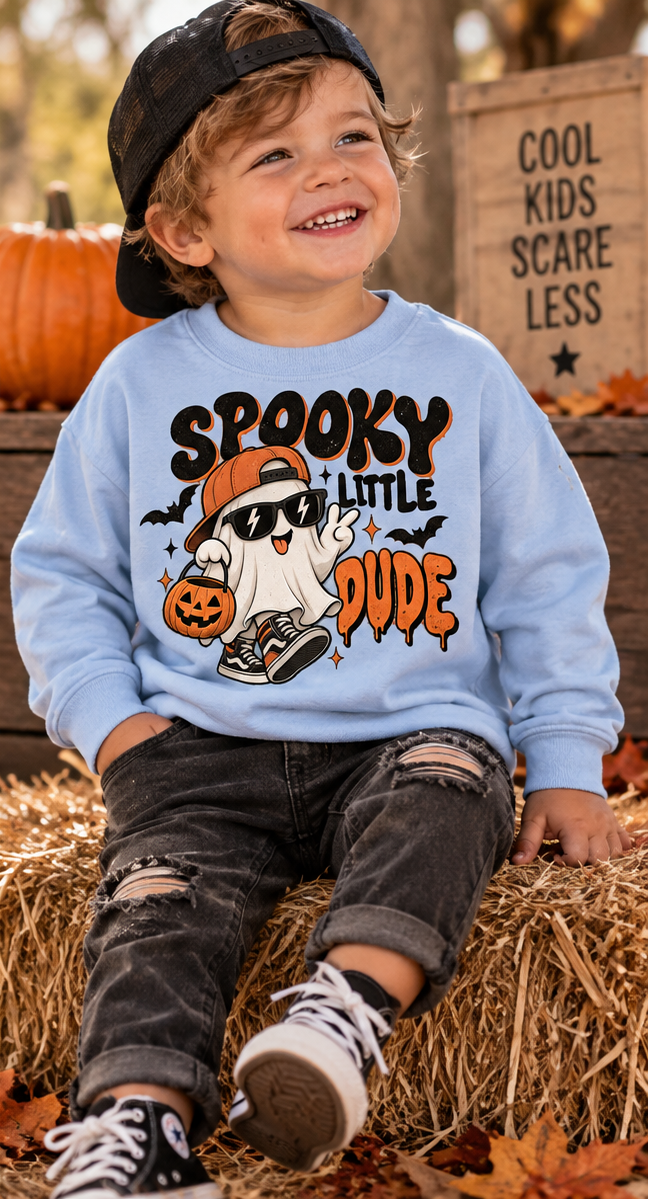 Spooky Little Dude Toddler Long-Sleeve Halloween Tee