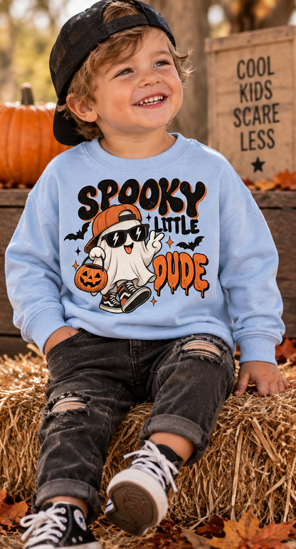 Spooky Little Dude Toddler Long-Sleeve Halloween Tee