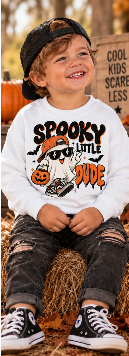 Spooky Little Dude Toddler Long-Sleeve Halloween Tee
