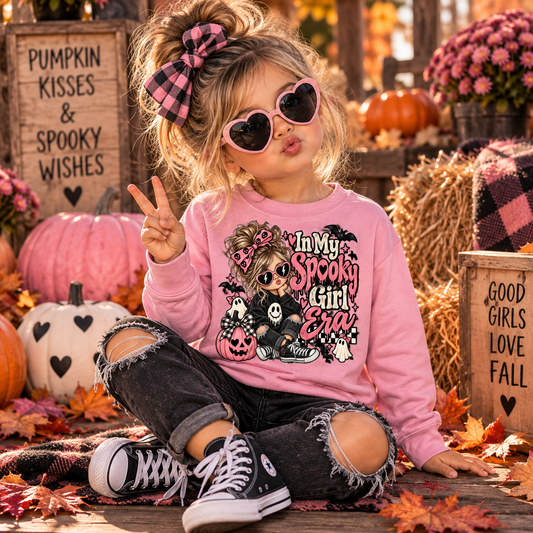 In My Spooky Girl Era Toddler Long-Sleeve Halloween Tee