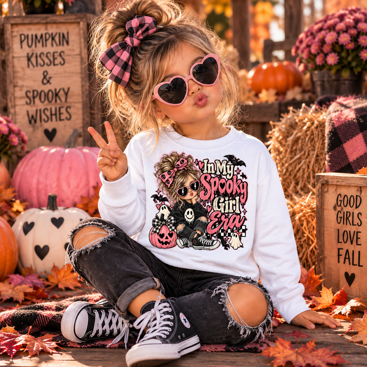 In My Spooky Girl Era Toddler Long-Sleeve Halloween Tee