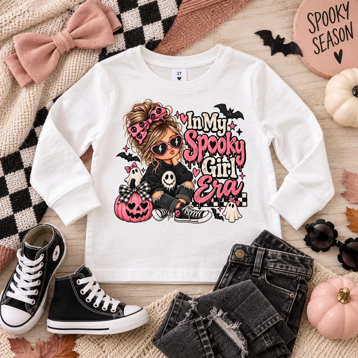 In My Spooky Girl Era Toddler Long-Sleeve Halloween Tee