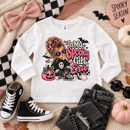 In My Spooky Girl Era Toddler Long-Sleeve Halloween Tee