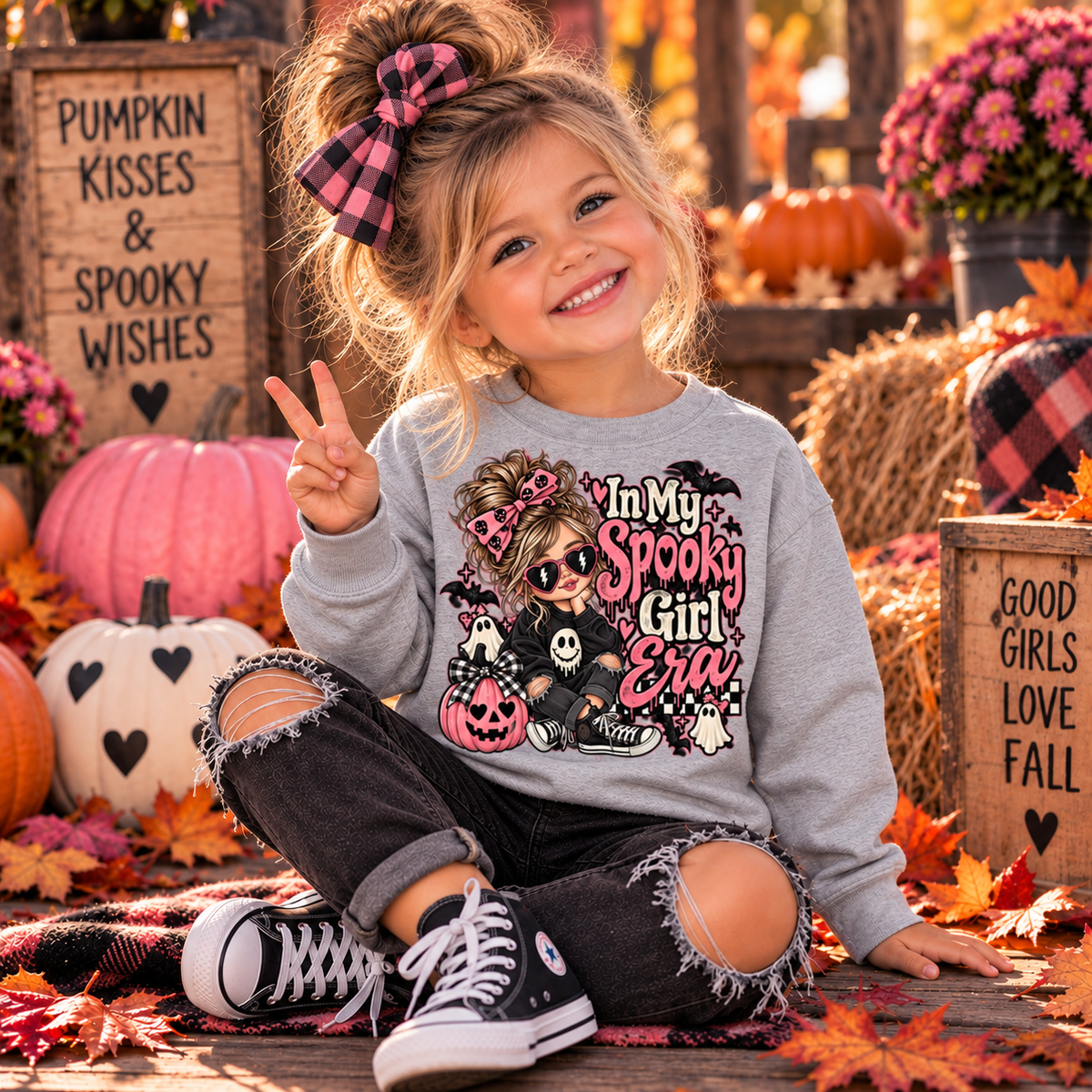 In My Spooky Girl Era Toddler Long-Sleeve Halloween Tee