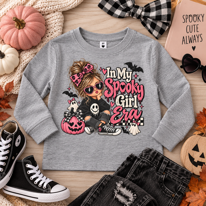 In My Spooky Girl Era Toddler Long-Sleeve Halloween Tee