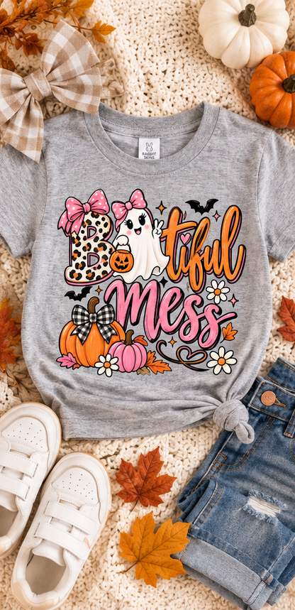 Bootiful Mess Girls’ Halloween Tee