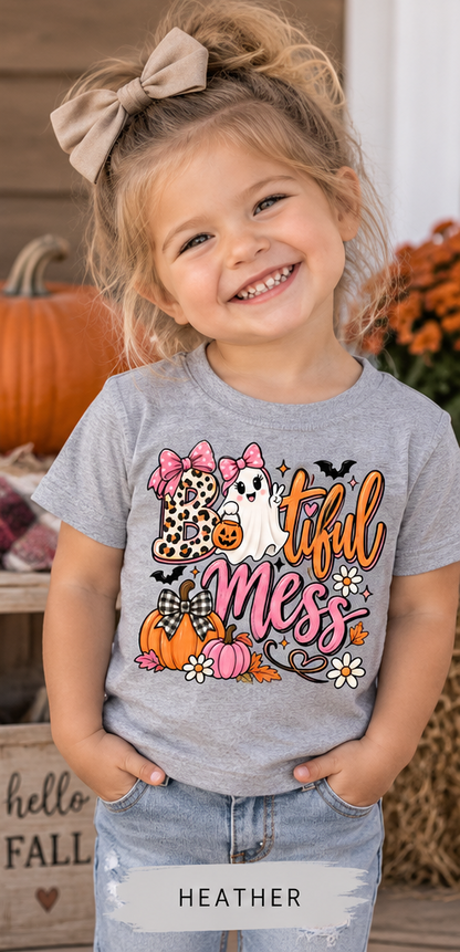 Bootiful Mess Girls’ Halloween Tee