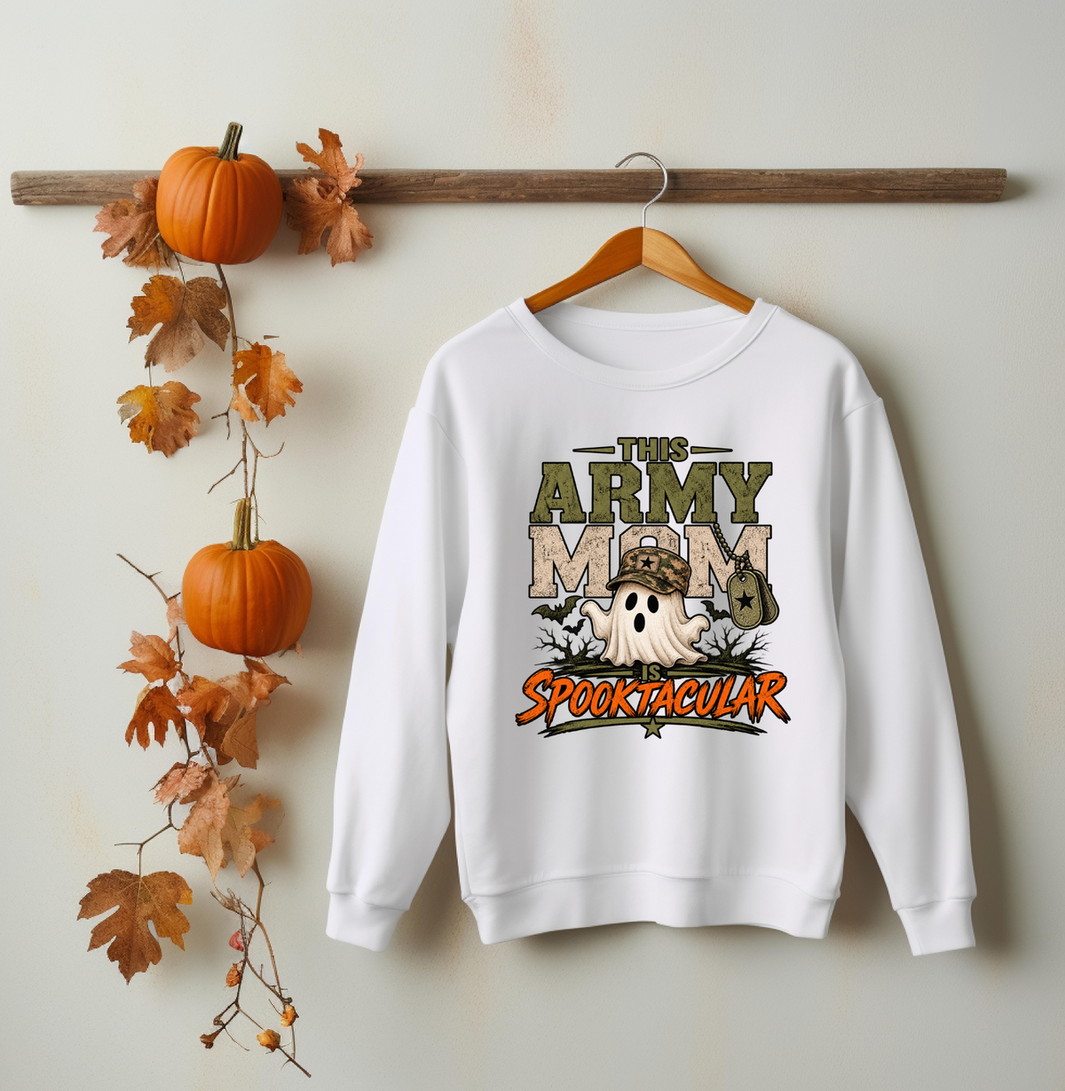 This Army Mom Is Spooktacular Crewneck Sweatshirt