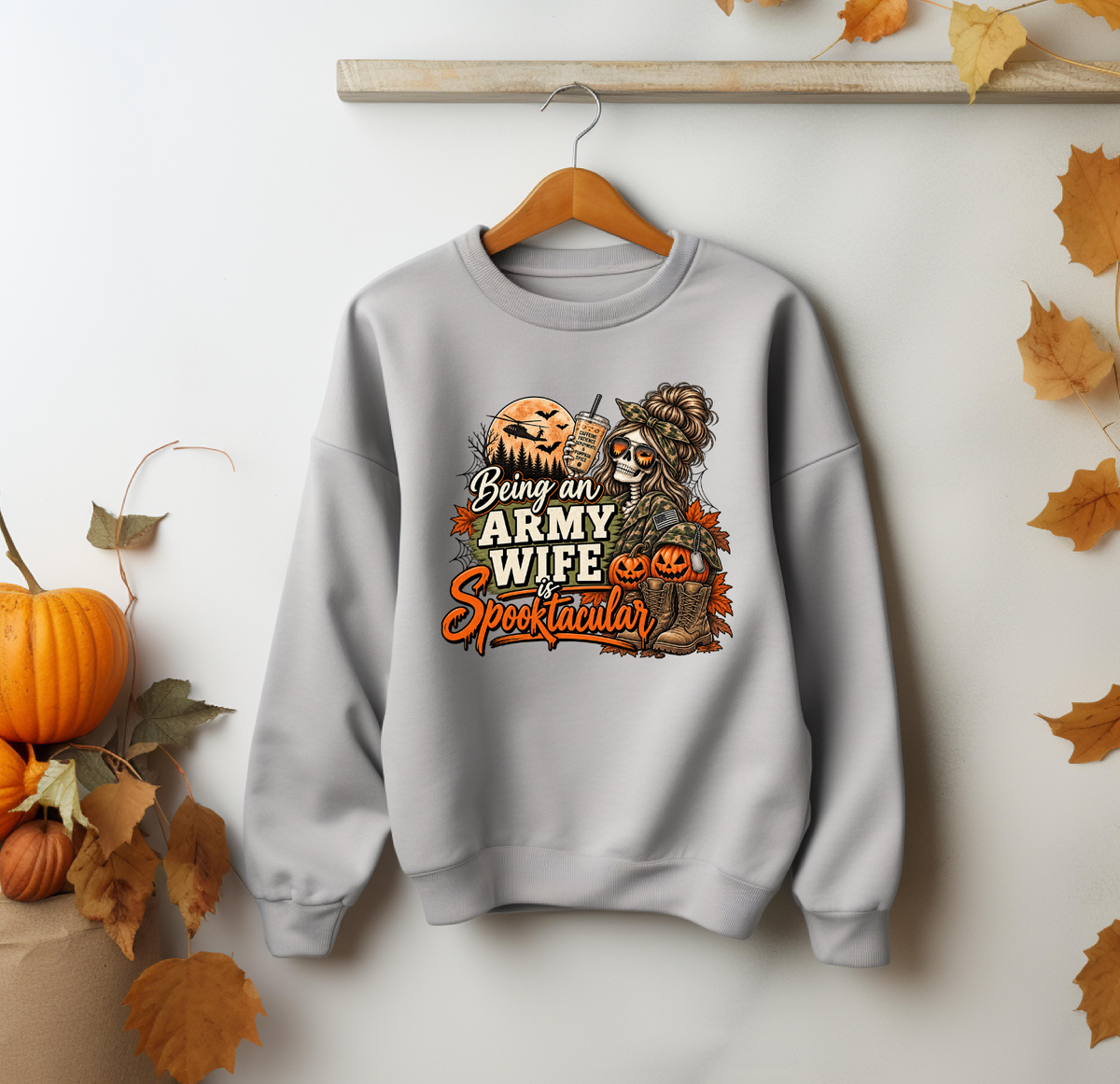 Being an Army Wife is Spooktacular Crewneck Sweatshirt