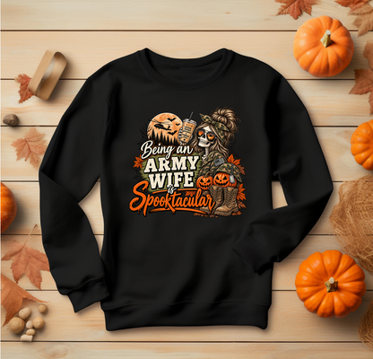 Being an Army Wife is Spooktacular Crewneck Sweatshirt