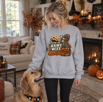 Being an Army Wife is Spooktacular Crewneck Sweatshirt