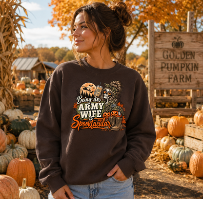 Being an Army Wife is Spooktacular Crewneck Sweatshirt
