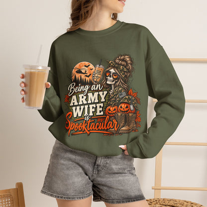 Being an Army Wife is Spooktacular Crewneck Sweatshirt