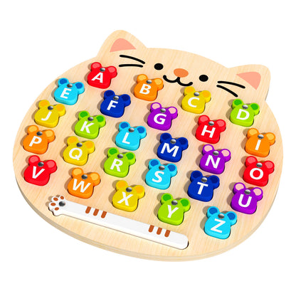 Cat & Mouse Alphabet Matching Board