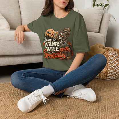 Being an Army Wife Is Spooktacular Halloween T-Shirt