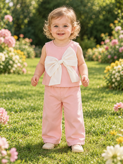 Little Darling Bow Tank & Pants Set