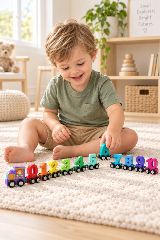 Colorful Magnetic Number Train Set