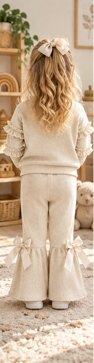 Little Darling Ruffle & Bow Lounge Set