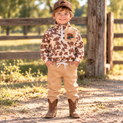 Little Outdoorsman Camo Quarter-Zip Jogger Set