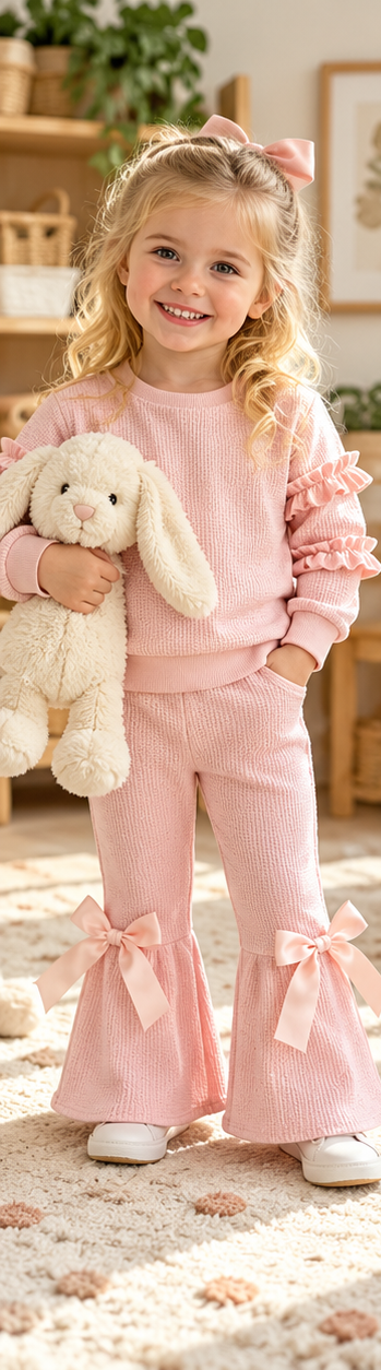 Little Darling Ruffle & Bow Lounge Set