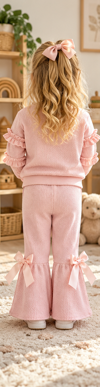 Little Darling Ruffle & Bow Lounge Set