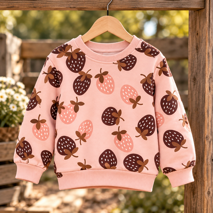 Sweet Strawberry Days Girls’ Crewneck Sweatshirt